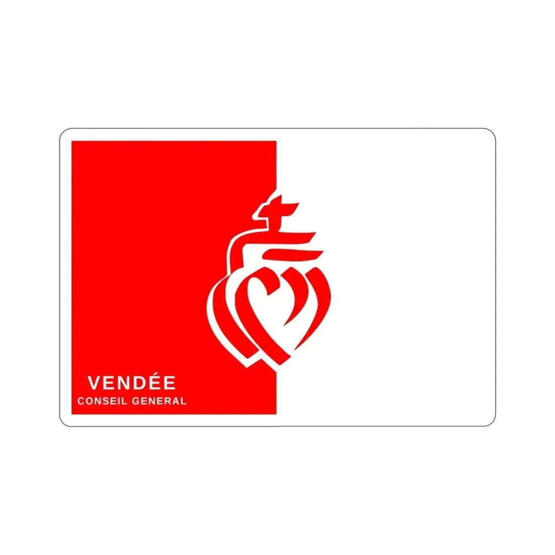Flag of Vendée France STICKER Vinyl Die-Cut Decal - The Sticker Space