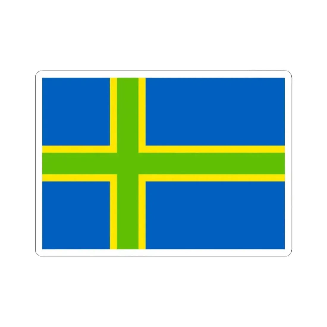 Flag of Vendsyssel (Denmark) STICKER Vinyl Kiss-Cut Decal 2 Inch White - The Sticker Space