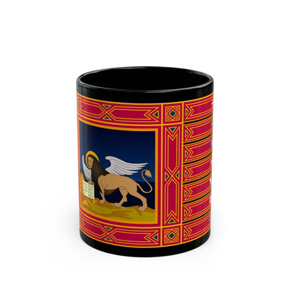 Flag of Veneto Italy - Black Coffee Mug-11oz-The Sticker Space