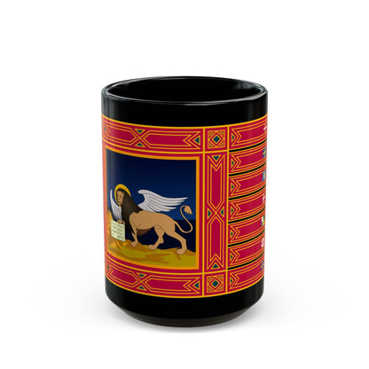 Flag of Veneto Italy - Black Coffee Mug-15oz-The Sticker Space