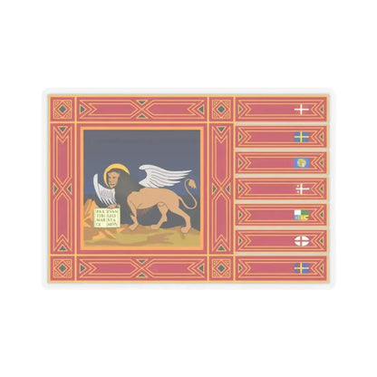 Flag of Veneto Italy - STICKER Vinyl Kiss-Cut Decal 2 Inch Transparent - The Sticker Space