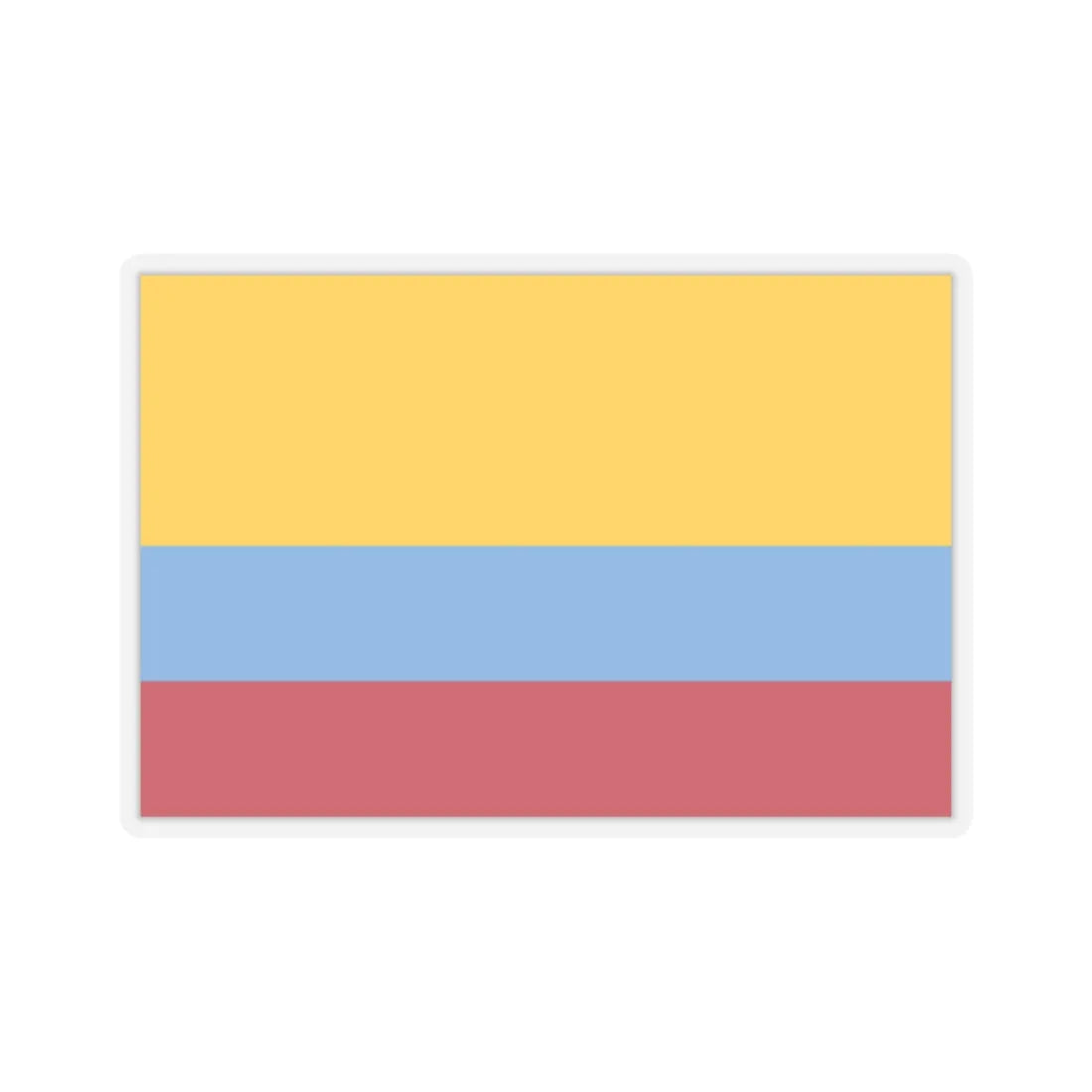 Flag of Venezuela with no coat of arms 1811-1836 (Colombia) STICKER Vinyl Kiss-Cut Decal 2 Inch Transparent - The Sticker Space