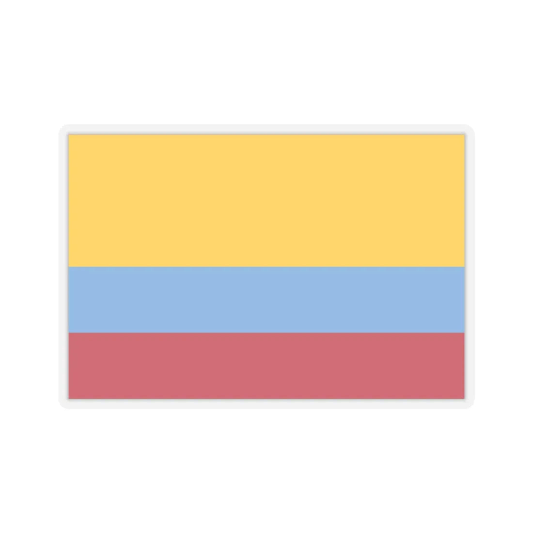 Flag of Venezuela with no coat of arms 1811-1836 (Colombia) STICKER Vinyl Kiss-Cut Decal 3 Inch Transparent - The Sticker Space