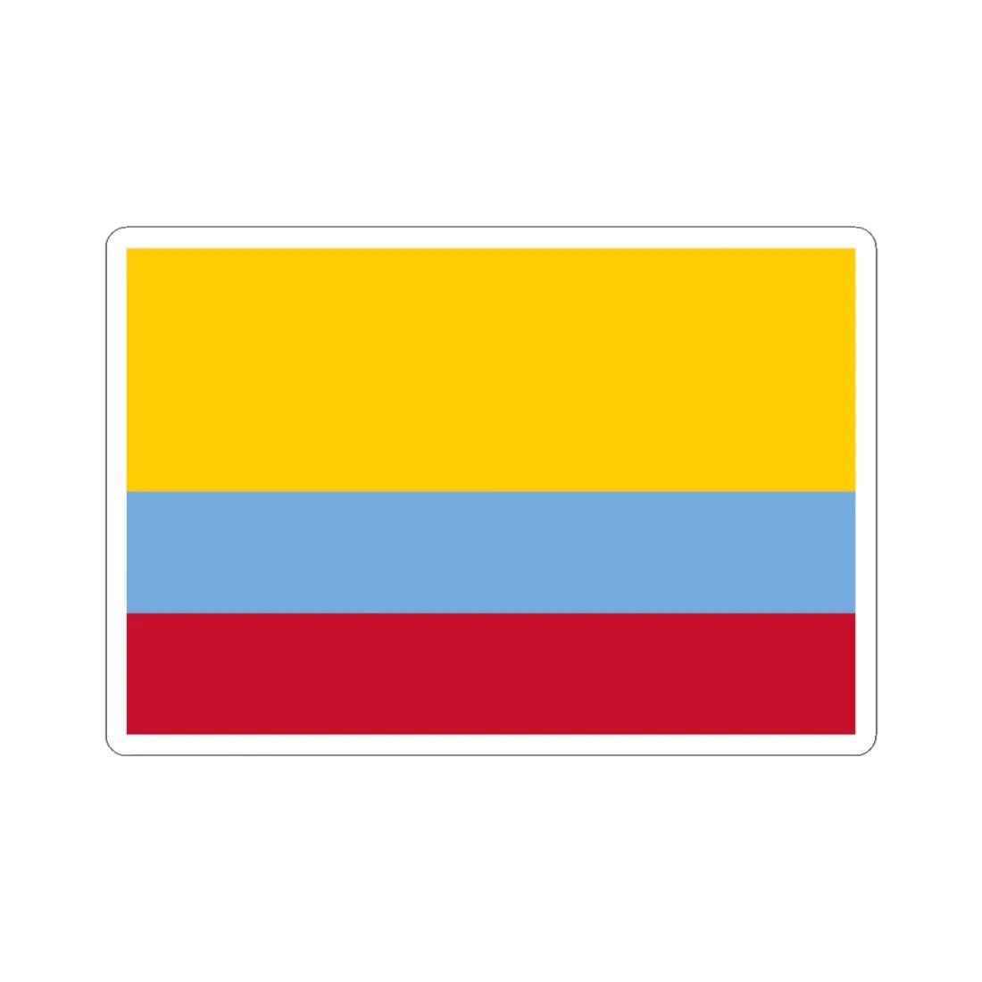 Flag of Venezuela with no coat of arms 1811-1836 (Colombia) STICKER Vinyl Kiss-Cut Decal 3 Inch White - The Sticker Space