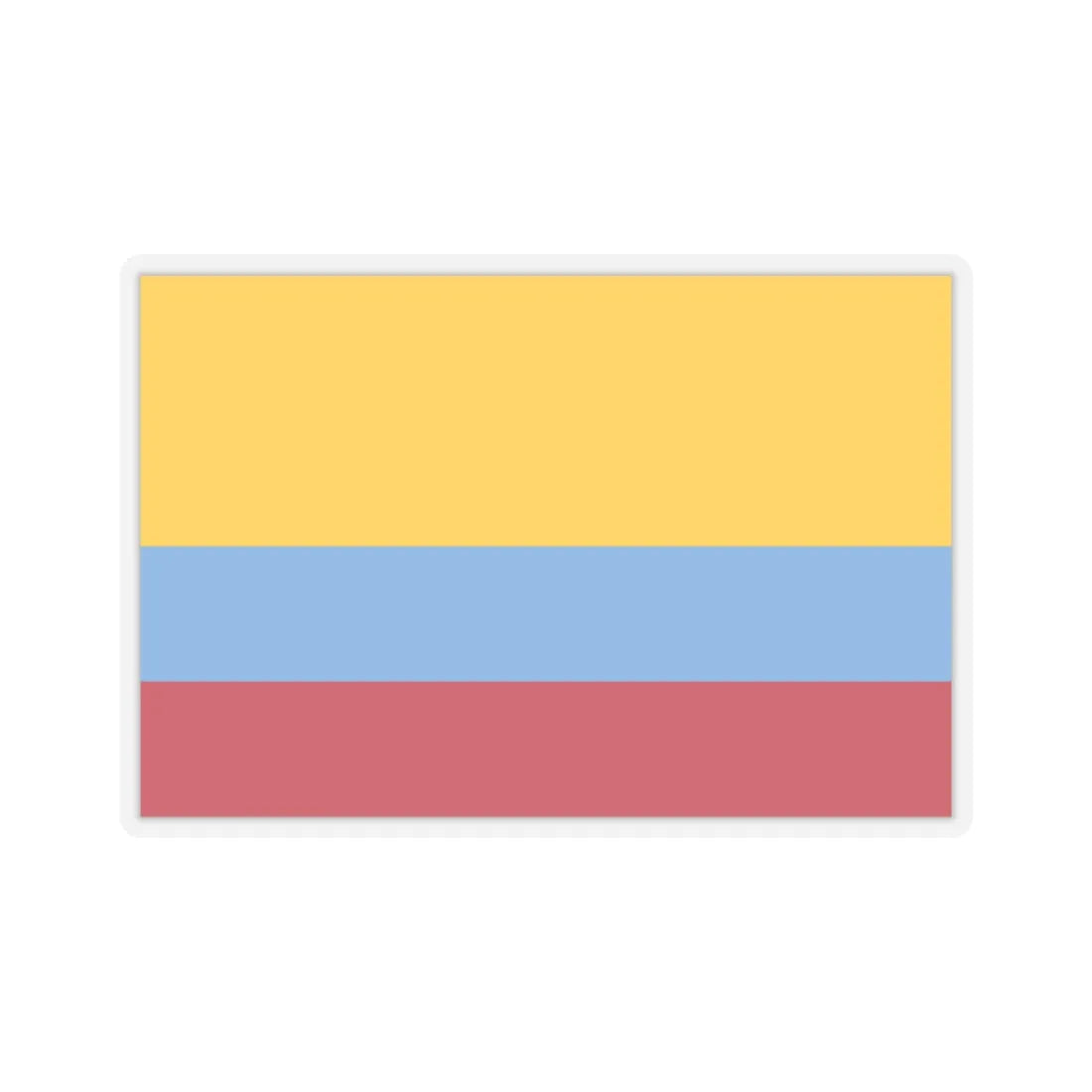 Flag of Venezuela with no coat of arms 1811-1836 (Colombia) STICKER Vinyl Kiss-Cut Decal 4 Inch Transparent - The Sticker Space