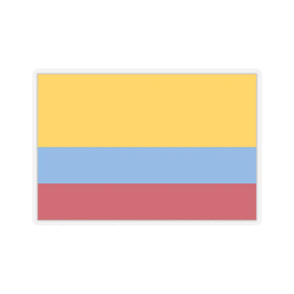 Flag of Venezuela with no coat of arms 1811-1836 (Colombia) STICKER Vinyl Kiss-Cut Decal 4 Inch Transparent - The Sticker Space