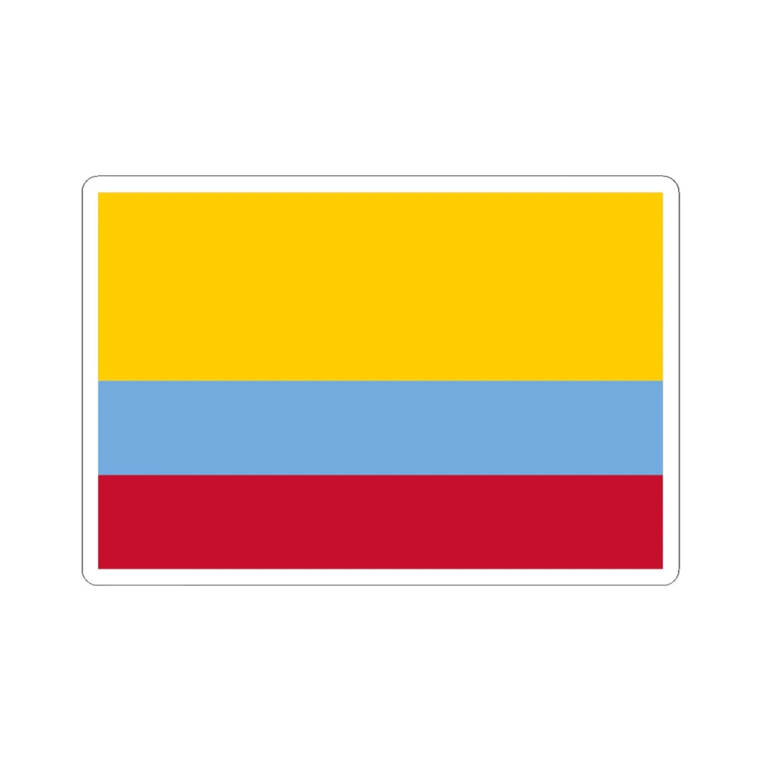 Flag of Venezuela with no coat of arms 1811-1836 (Colombia) STICKER Vinyl Kiss-Cut Decal 4 Inch White - The Sticker Space