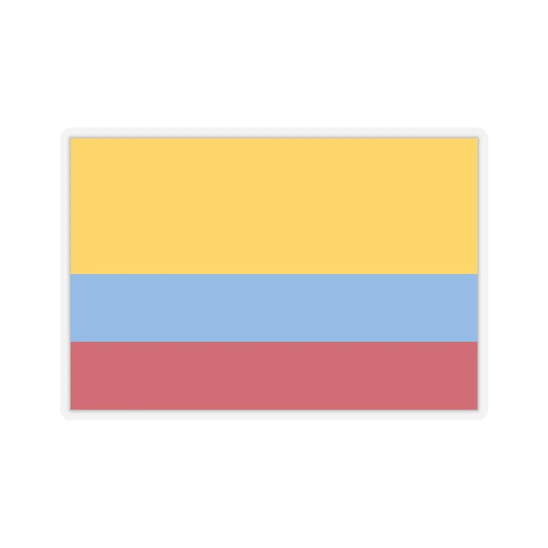 Flag of Venezuela with no coat of arms 1811-1836 (Colombia) STICKER Vinyl Kiss-Cut Decal 6 Inch Transparent - The Sticker Space