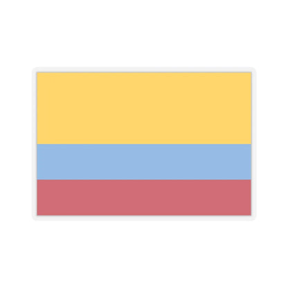 Flag of Venezuela with no coat of arms 1811-1836 (Colombia) STICKER Vinyl Kiss-Cut Decal 6 Inch Transparent - The Sticker Space