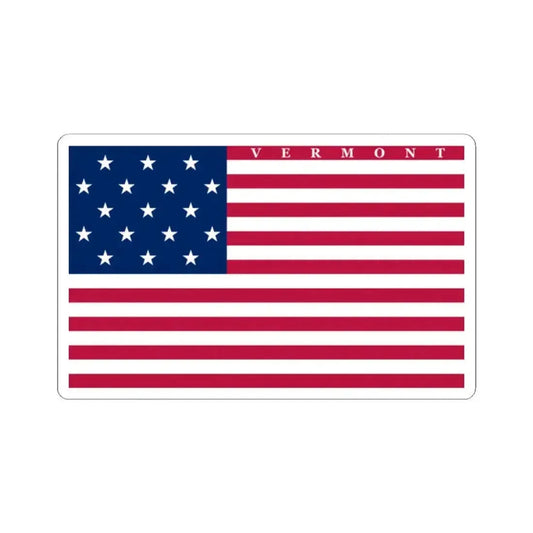 Flag of Vermont 1804-1837 (United States) STICKER Vinyl Kiss-Cut Decal 2 Inch White - The Sticker Space