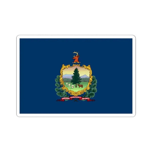 Flag of Vermont 3-2 (United States) STICKER Vinyl Kiss-Cut Decal 2 Inch White - The Sticker Space