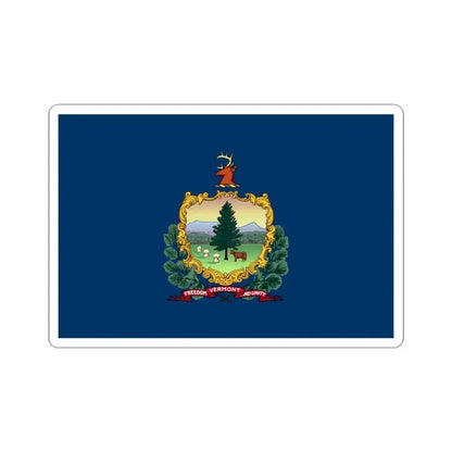 Flag of Vermont 3-2 (United States) STICKER Vinyl Kiss-Cut Decal 3 Inch White - The Sticker Space