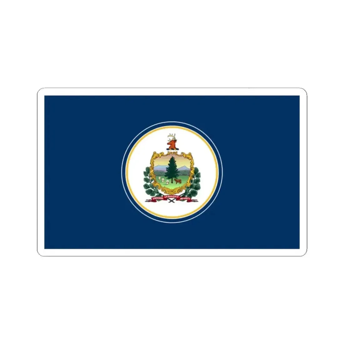 Flag of Vermont early 1920s (United States) STICKER Vinyl Kiss-Cut Decal 2 Inch White - The Sticker Space