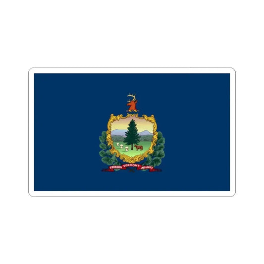 Flag of Vermont (United States) STICKER Vinyl Kiss-Cut Decal 2 Inch White - The Sticker Space