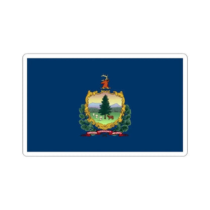 Flag of Vermont (United States) STICKER Vinyl Kiss-Cut Decal 3 Inch White - The Sticker Space