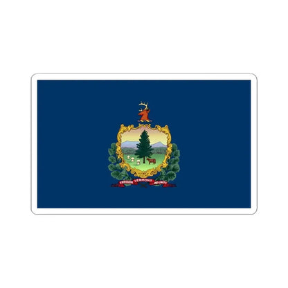 Flag of Vermont (United States) STICKER Vinyl Kiss-Cut Decal 4 Inch White - The Sticker Space