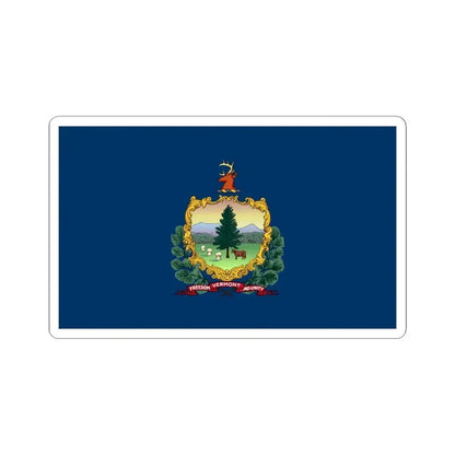 Flag of Vermont (United States) STICKER Vinyl Kiss-Cut Decal 6 Inch White - The Sticker Space