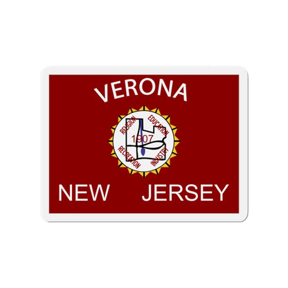 Flag of Verona New Jersey - Die-Cut Magnet-3" x 3"-The Sticker Space