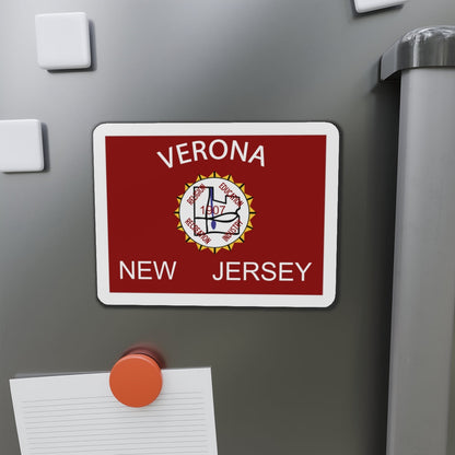 Flag of Verona New Jersey - Die-Cut Magnet-The Sticker Space