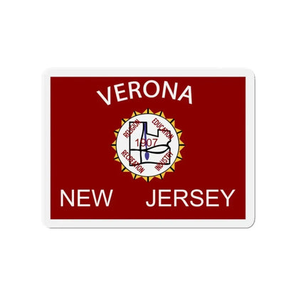 Flag of Verona New Jersey - Refrigerator Magnet 3 Inch - The Sticker Space