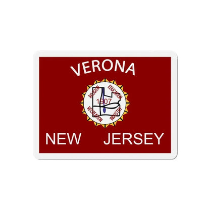 Flag of Verona New Jersey - Refrigerator Magnet 6 Inch - The Sticker Space