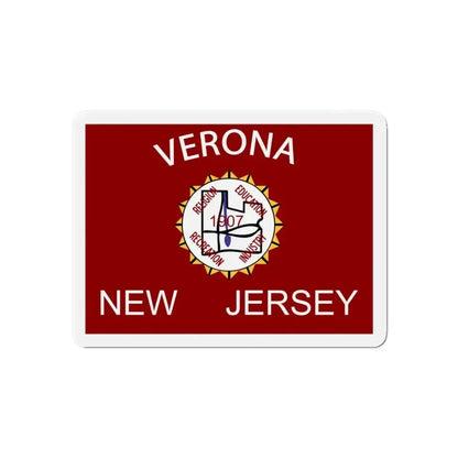 Flag of Verona New Jersey - Refrigerator Magnet - The Sticker Space
