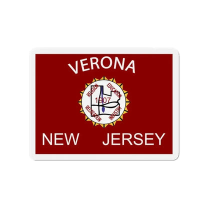 Flag of Verona New Jersey - Refrigerator Magnet - The Sticker Space
