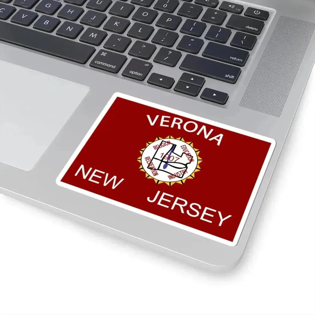 Flag of Verona New Jersey (United States) STICKER Vinyl Kiss-Cut Decal - The Sticker Space
