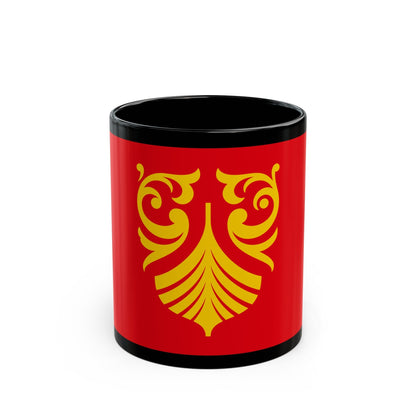 Flag of Vestfold og Telemark Norway - Black Coffee Mug-11oz-The Sticker Space