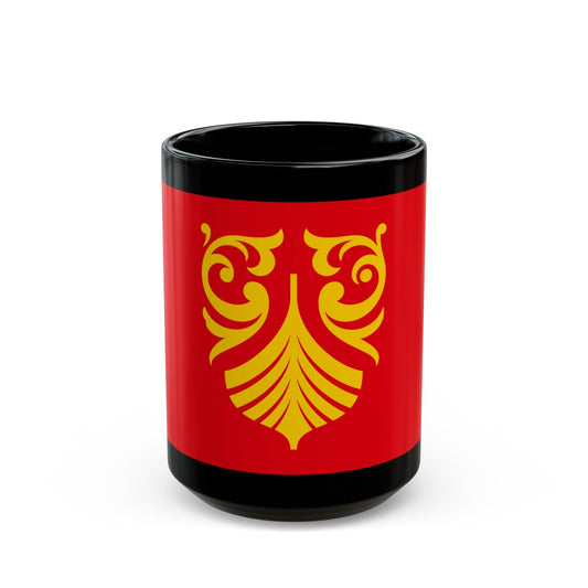 Flag of Vestfold og Telemark Norway - Black Coffee Mug-15oz-The Sticker Space