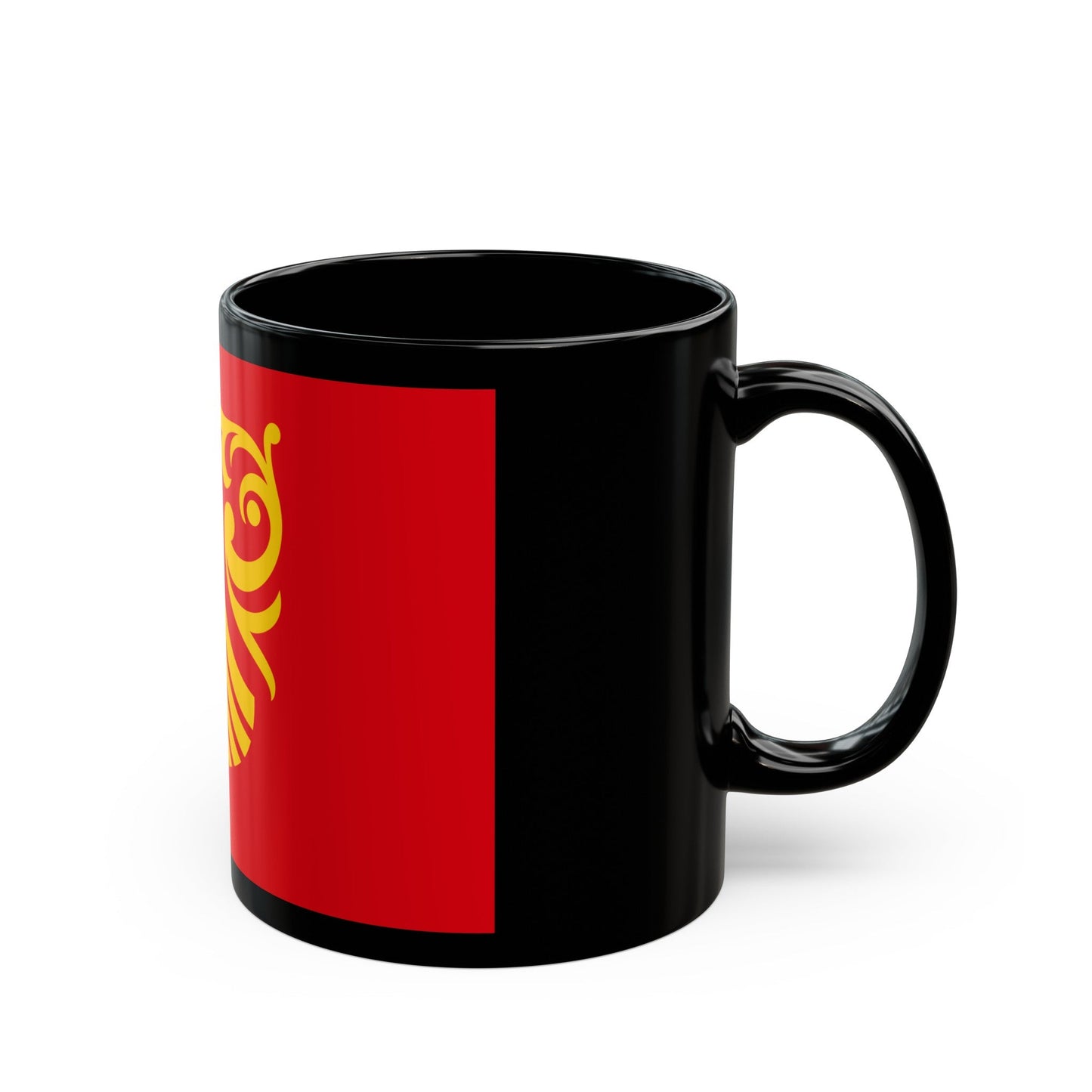 Flag of Vestfold og Telemark Norway - Black Coffee Mug-The Sticker Space