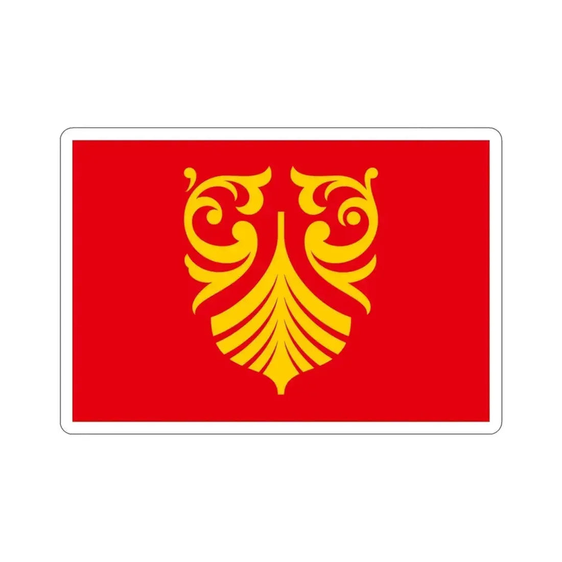 Flag of Vestfold og Telemark Norway STICKER Vinyl Die-Cut Decal 4 Inch - The Sticker Space