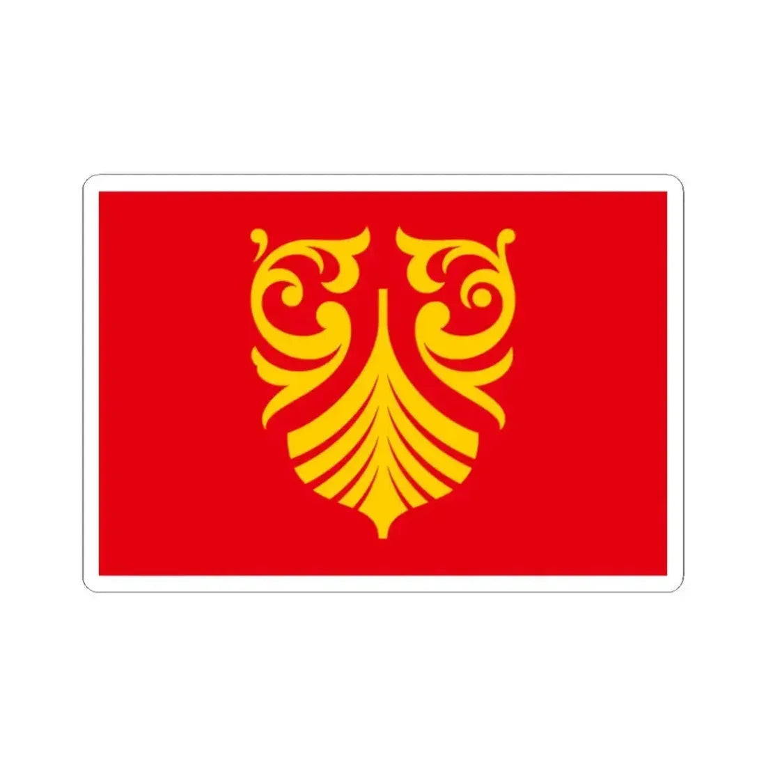 Flag of Vestfold og Telemark Norway - STICKER Vinyl Kiss-Cut Decal 2 Inch White - The Sticker Space