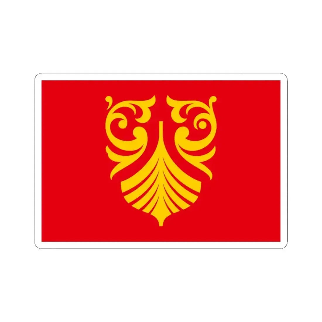 Flag of Vestfold og Telemark Norway - STICKER Vinyl Kiss-Cut Decal 3 Inch White - The Sticker Space