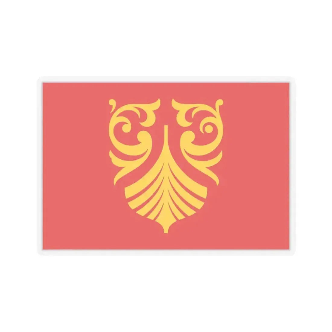 Flag of Vestfold og Telemark Norway - STICKER Vinyl Kiss-Cut Decal 4 Inch Transparent - The Sticker Space