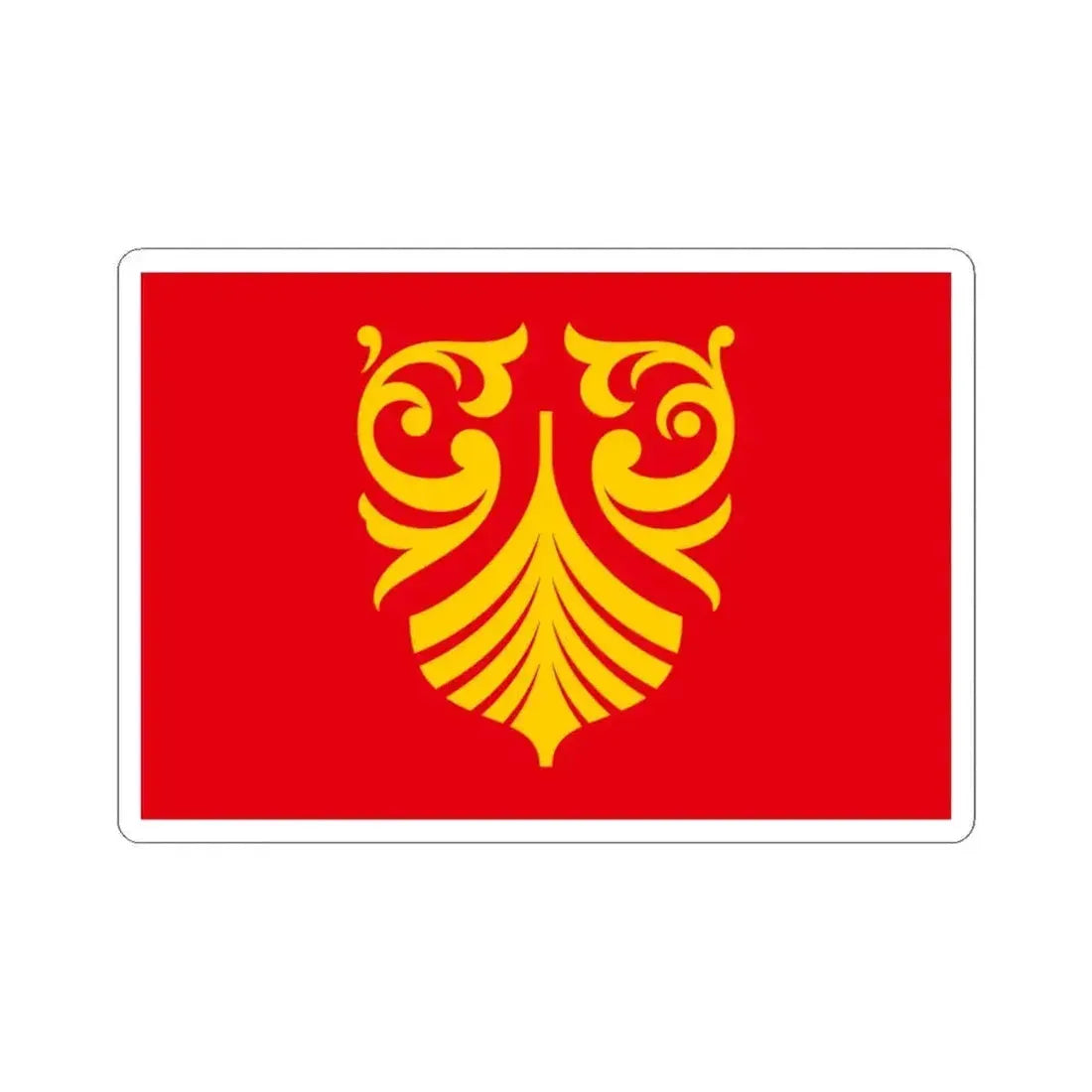 Flag of Vestfold og Telemark Norway - STICKER Vinyl Kiss-Cut Decal 6 Inch White - The Sticker Space
