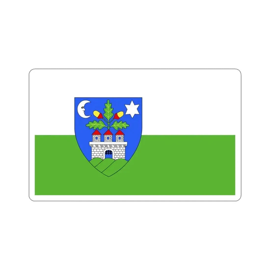 Flag of Veszprém County Hungary STICKER Vinyl Die-Cut Decal 3 Inch - The Sticker Space