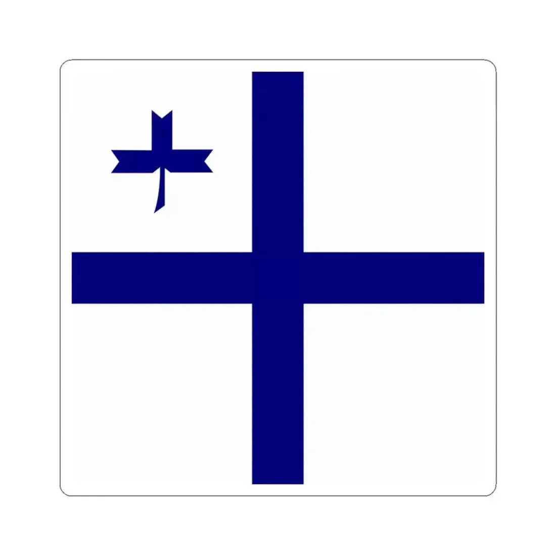 Flag of Vice-admiral in Independent State of Croatia (Croatia) STICKER Vinyl Kiss-Cut Decal 4 Inch White - The Sticker Space