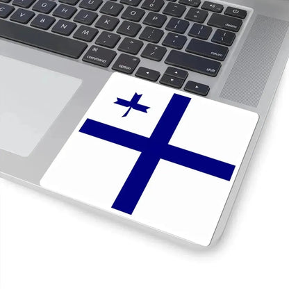 Flag of Vice-admiral in Independent State of Croatia (Croatia) STICKER Vinyl Kiss-Cut Decal - The Sticker Space
