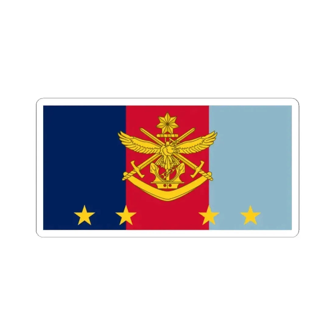 Flag of Vice Chief of Defence Force 4 star AUS (Australia) STICKER Vinyl Kiss-Cut Decal 2 Inch White - The Sticker Space