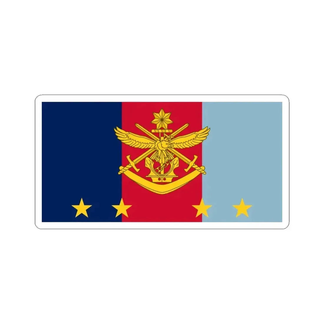 Flag of Vice Chief of Defence Force 4 star AUS (Australia) STICKER Vinyl Kiss-Cut Decal 6 Inch White - The Sticker Space