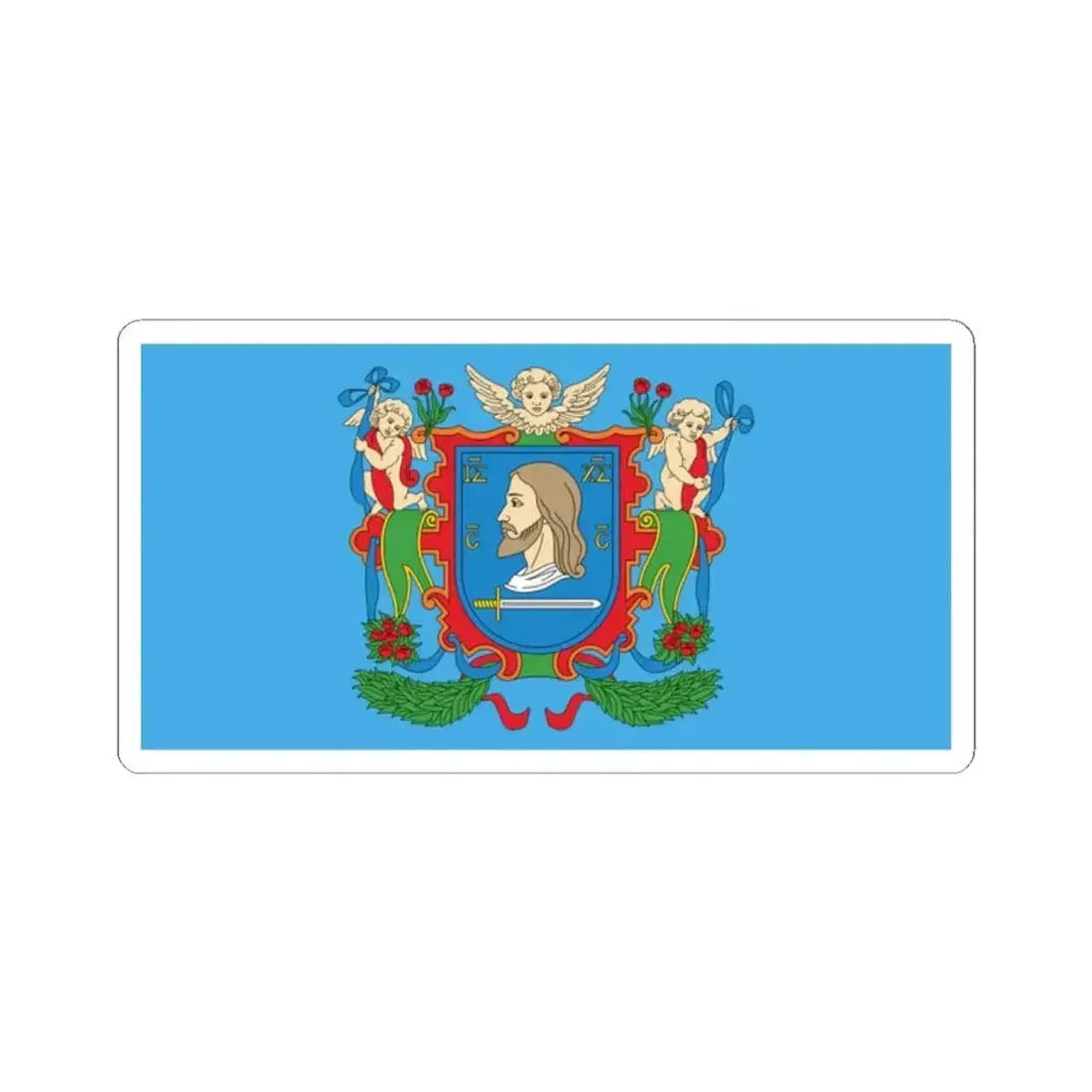Flag of Viciebsk Belarus (Belarus) STICKER Vinyl Kiss-Cut Decal 2 Inch White - The Sticker Space