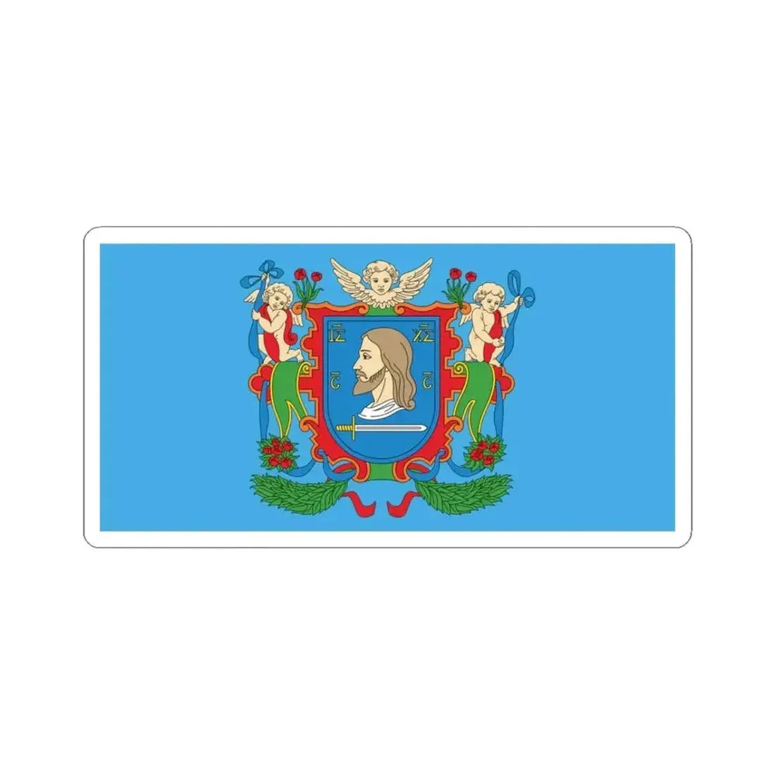 Flag of Viciebsk Belarus (Belarus) STICKER Vinyl Kiss-Cut Decal 3 Inch White - The Sticker Space