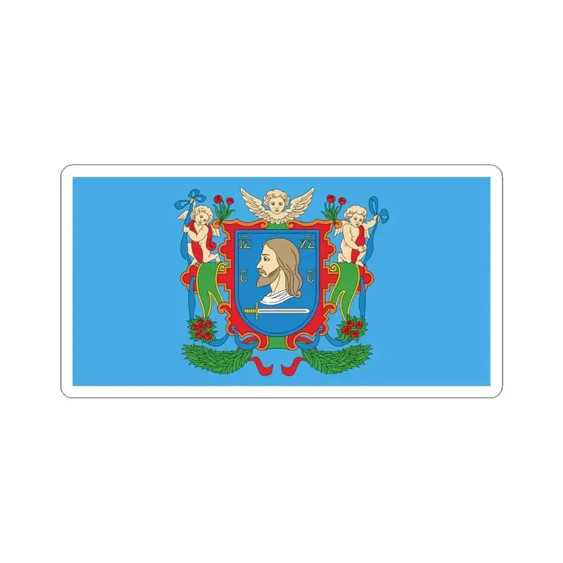 Flag of Viciebsk Belarus (Belarus) STICKER Vinyl Kiss-Cut Decal 6 Inch White - The Sticker Space