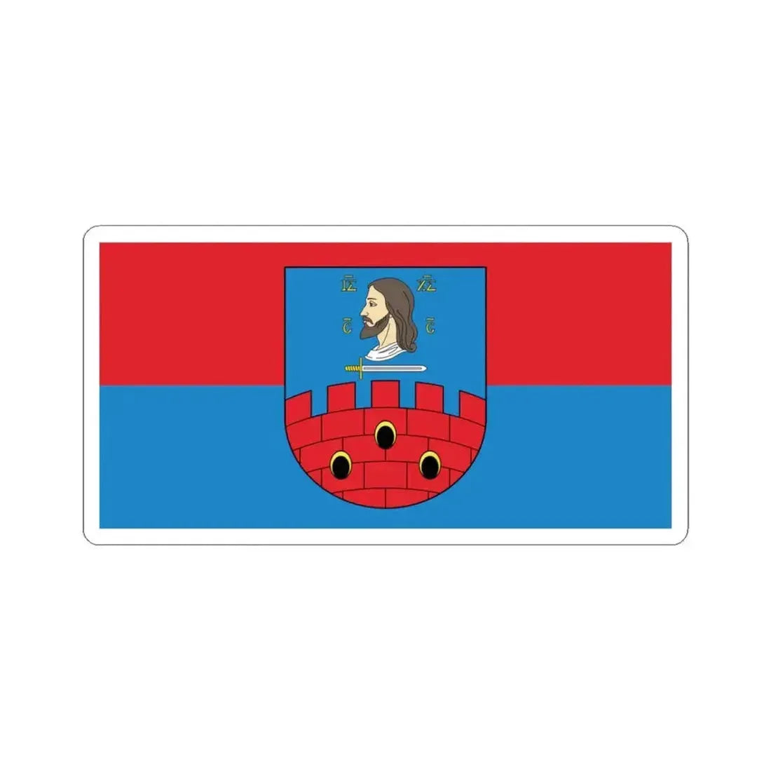 Flag of Viciebsk Rajon (Belarus) STICKER Vinyl Kiss-Cut Decal 3 Inch White - The Sticker Space