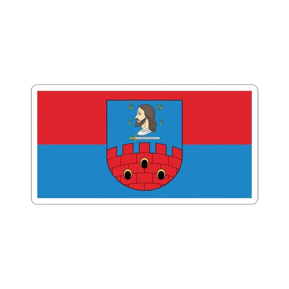 Flag of Viciebsk Rajon (Belarus) STICKER Vinyl Kiss-Cut Decal 6 Inch White - The Sticker Space