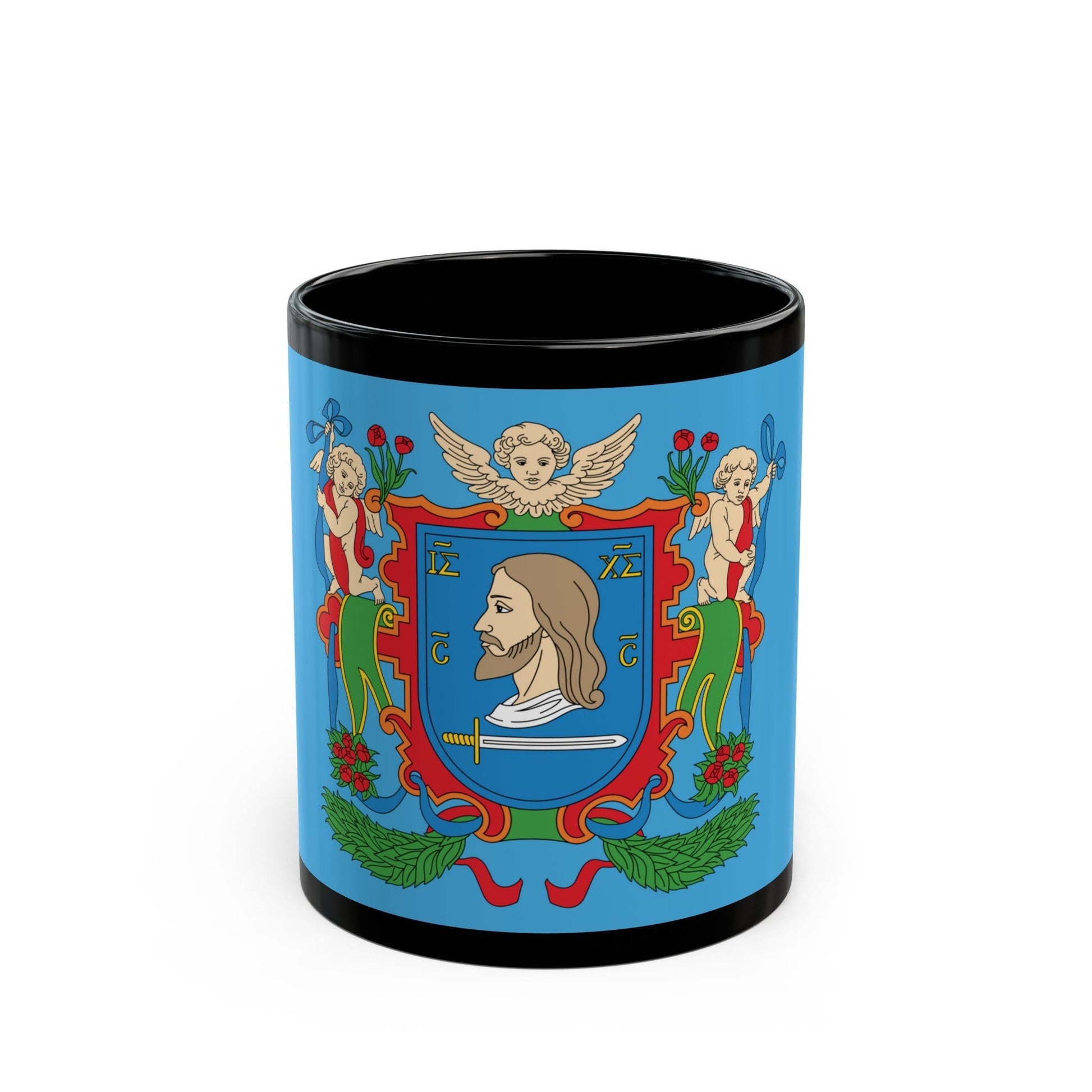 Flag of Viciebsk Vitebsk Russia - Black Coffee Mug-11oz-The Sticker Space