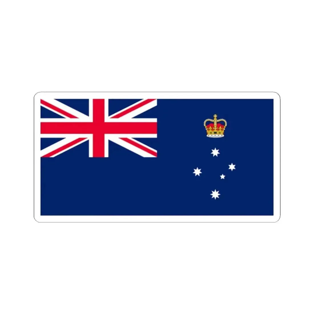 Flag of Victoria Australia (Australia) STICKER Vinyl Kiss-Cut Decal 2 Inch White - The Sticker Space