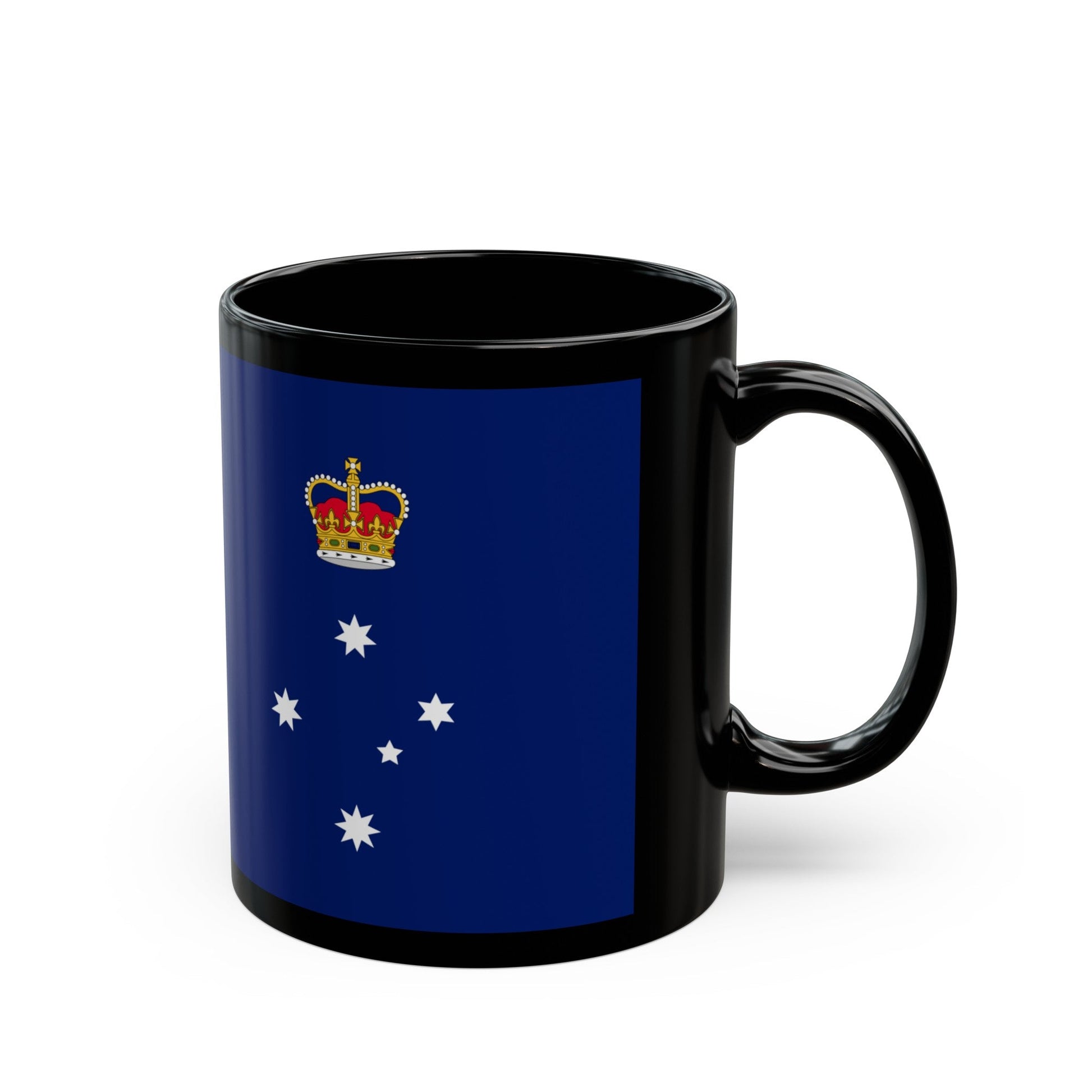 Flag of Victoria Australia - Black Coffee Mug-The Sticker Space