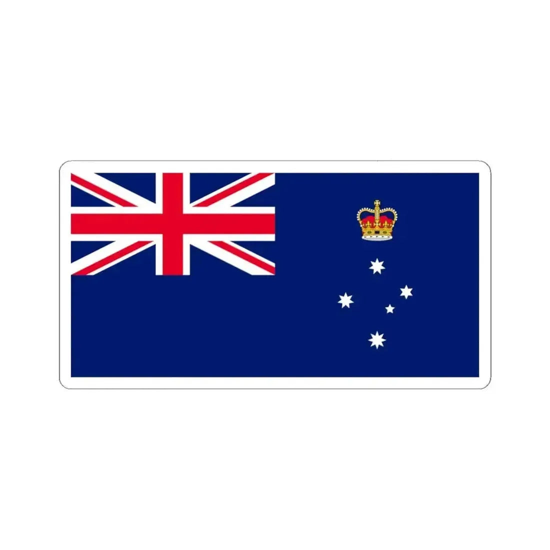 Flag of Victoria Australia - STICKER Vinyl Kiss-Cut Decal 4 Inch White - The Sticker Space